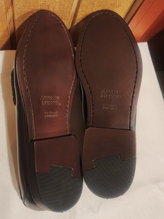 Johnston & Murphy Men\'s Hayes Oiled Leather Penny Keeper Loafers Size 9M